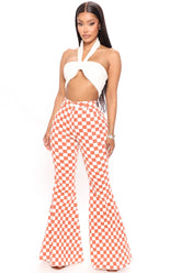 Big Race Extreme Flare Leg Jeans - Rust Ins Street